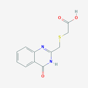 molecular formula C11H10N2O3S B1418169 [(4-氧代-3,4-二氢喹唑啉-2-基)甲硫基]乙酸 CAS No. 890647-62-8