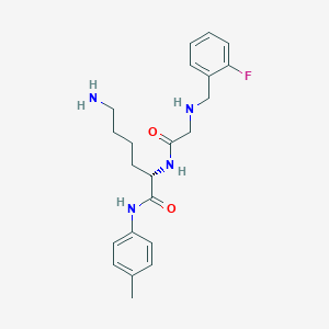 molecular formula C22H29FN4O2 B14181748 N-[(2-Fluorophenyl)methyl]glycyl-N-(4-methylphenyl)-L-lysinamide CAS No. 918436-05-2