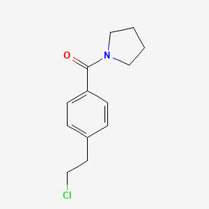 molecular formula C13H16ClNO B14181753 [4-(2-Chloroethyl)phenyl](pyrrolidin-1-yl)methanone CAS No. 923031-00-9