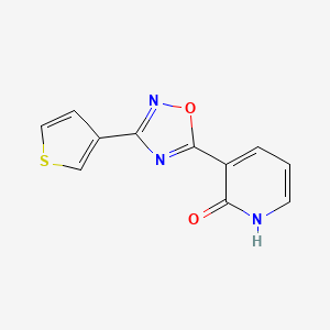 molecular formula C11H7N3O2S B1418176 3-[3-(3-thienyl)-1,2,4-oxadiazol-5-yl]pyridin-2(1H)-one CAS No. 1389455-64-4