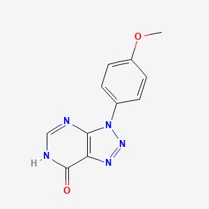 molecular formula C11H9N5O2 B1418177 3-(4-methoxyphenyl)-3,6-dihydro-7H-[1,2,3]triazolo[4,5-d]pyrimidin-7-one CAS No. 163977-51-3