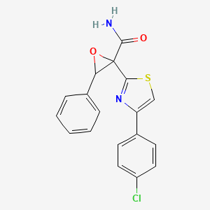 2-[4-(4-Chlorophenyl)-1,3-thiazol-2-yl]-3-phenyloxirane-2-carboxamide