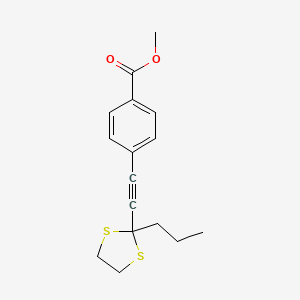 Methyl 4-[(2-propyl-1,3-dithiolan-2-yl)ethynyl]benzoate