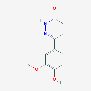 molecular formula C11H10N2O3 B1418178 6-(4-羟基-3-甲氧基苯基)吡哒嗪-3(2H)-酮 CAS No. 1105193-85-8