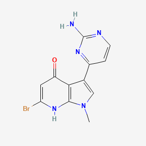 1H-Pyrrolo[2,3-b]pyridin-4-ol, 3-(2-amino-4-pyrimidinyl)-6-bromo-1-methyl-