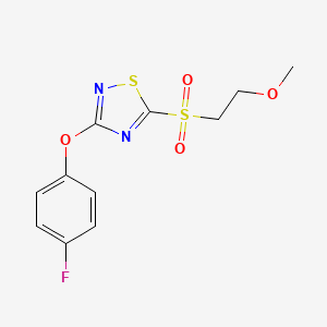 3-(4-Fluorophenoxy)-5-(2-methoxyethanesulfonyl)-1,2,4-thiadiazole