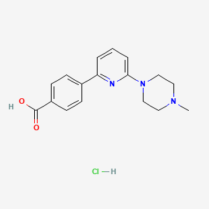 4-[6-(4-Methylpiperazin-1-yl)pyridin-2-yl]benzoic acid;hydrochloride