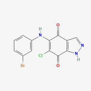 5-(3-Bromoanilino)-6-chloro-1H-indazole-4,7-dione