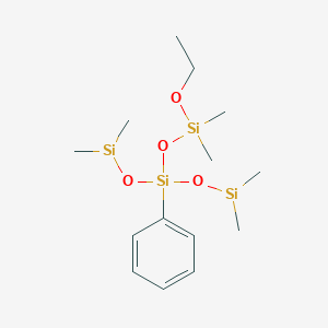 molecular formula C14H28O4Si4 B14181920 CID 70671245 