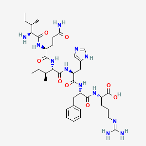 molecular formula C38H60N12O8 B14181948 L-Arginine, L-isoleucyl-L-glutaminyl-L-isoleucyl-L-histidyl-L-phenylalanyl- CAS No. 855399-13-2