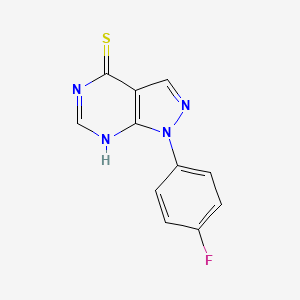 molecular formula C11H7FN4S B1418195 1-(4-fluorophenyl)-1H-pyrazolo[3,4-d]pyrimidine-4-thiol CAS No. 924022-47-9