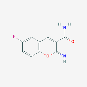 6-Fluoro-2-imino-2H-1-benzopyran-3-carboxamide