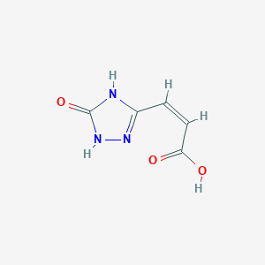 molecular formula C5H5N3O3 B1418196 (2Z)-3-(5-羟基-1H-1,2,4-三唑-3-基)丙烯酸 CAS No. 1394306-92-3