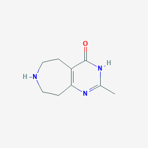molecular formula C9H13N3O B1418199 2-甲基-3,5,6,7,8,9-六氢-4H-嘧啶并[4,5-d]氮杂环庚酮 CAS No. 391953-90-5