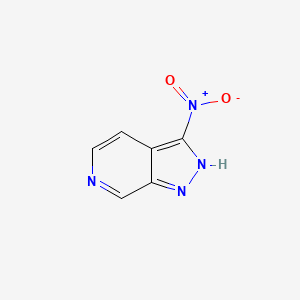 molecular formula C6H4N4O2 B1418201 3-硝基-1H-吡唑并[3,4-c]吡啶 CAS No. 76006-15-0