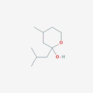 4-Methyl-2-(2-methylpropyl)oxan-2-ol