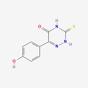 molecular formula C9H7N3O2S B1418204 6-(4-羟基苯基)-3-巯基-1,2,4-三嗪-5(4H)-酮 CAS No. 874515-24-9