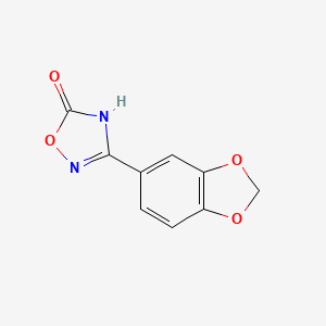 molecular formula C9H6N2O4 B1418205 3-(1,3-苯并二氧杂环-5-基)-1,2,4-恶二唑-5-醇 CAS No. 931358-03-1