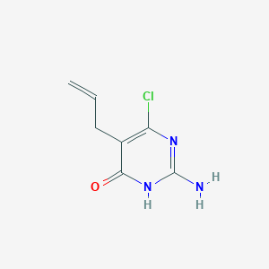 molecular formula C7H8ClN3O B1418206 5-烯丙基-2-氨基-6-氯-4-嘧啶醇 CAS No. 886362-18-1