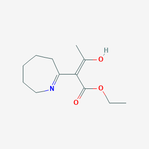 molecular formula C12H19NO3 B1418211 （2Z）-2-氮杂环戊烷-2-亚甲基-3-氧代丁酸乙酯 CAS No. 72611-25-7