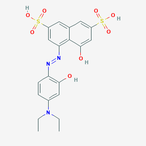 B1418213 4-((4-(Diethylamino)-2-hydroxyphenyl)diazenyl)-5-hydroxynaphthalene-2,7-disulfonic acid CAS No. 3627-04-1