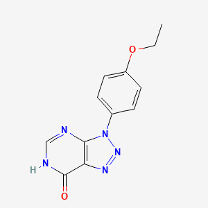 molecular formula C12H11N5O2 B1418220 3-(4-乙氧基苯基)-3,6-二氢-7H-[1,2,3]三唑并[4,5-d]嘧啶-7-酮 CAS No. 1082584-27-7