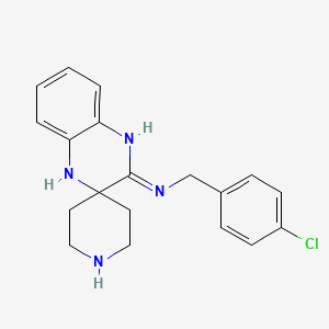 molecular formula C19H21ClN4 B1418221 N-(4-氯苄基)-1'H-螺[哌啶-4,2'-喹喔啉]-3'-胺 CAS No. 1172351-24-4
