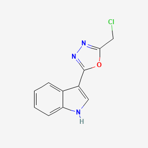B1418224 3-[5-(chloromethyl)-1,3,4-oxadiazol-2-yl]-1H-indole CAS No. 85078-43-9