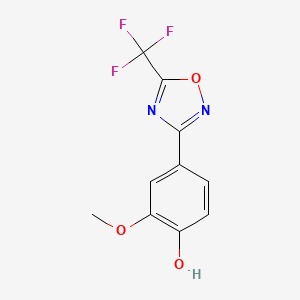 molecular formula C10H7F3N2O3 B1418239 2-甲氧基-4-[5-(三氟甲基)-1,2,4-恶二唑-3-基]苯酚 CAS No. 118828-32-3