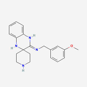 molecular formula C20H24N4O B1418245 N-(3-甲氧基苄基)-1'H-螺[哌啶-4,2'-喹喔啉]-3'-胺 CAS No. 1172068-37-9