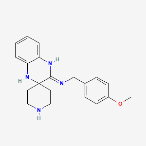B1418246 N-(4-Methoxybenzyl)-1'H-spiro[piperidine-4,2'-quinoxalin]-3'-amine CAS No. 1171093-63-2