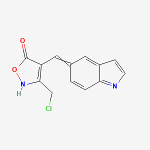 B1418248 (4E)-3-(Chloromethyl)-4-(1H-indol-5-ylmethylene)-isoxazol-5(4H)-one CAS No. 1142199-80-1