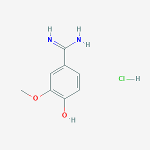 B1418249 4-Hydroxy-3-methoxybenzenecarboximidamide hydrochloride CAS No. 108748-73-8