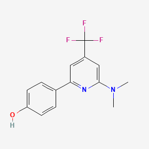 B1418251 4-(6-Dimethylamino-4-trifluoromethyl-pyridin-2-yl)-phenol CAS No. 1299607-82-1