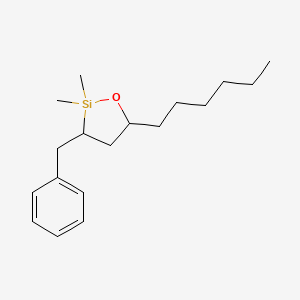 3-Benzyl-5-hexyl-2,2-dimethyl-1,2-oxasilolane