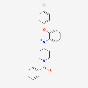 {4-[2-(4-Chlorophenoxy)anilino]piperidin-1-yl}(phenyl)methanone