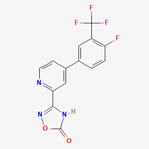 B1418254 3-[4-(4-Fluoro-3-trifluoromethylphenyl)-pyridin-2-yl]-4H-[1,2,4]oxadiazol-5-one CAS No. 1219454-05-3