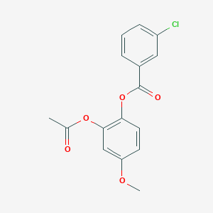 2-(Acetyloxy)-4-methoxyphenyl 3-chlorobenzoate