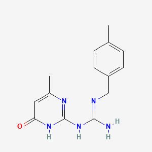 B1418255 N-(4-methylbenzyl)-N'-(6-methyl-4-oxo-1,4-dihydropyrimidin-2-yl)guanidine CAS No. 1306738-46-4