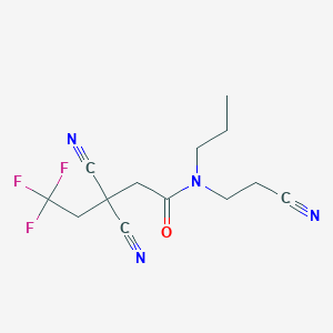 3,3-Dicyano-N-(2-cyanoethyl)-5,5,5-trifluoro-N-propylpentanamide