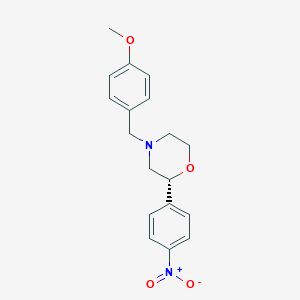 molecular formula C18H20N2O4 B14182592 (2R)-4-[(4-methoxyphenyl)methyl]-2-(4-nitrophenyl)morpholine CAS No. 920802-51-3