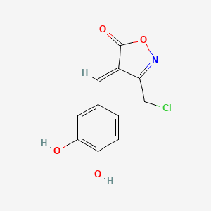 B1418261 (4E)-3-(chloromethyl)-4-(3,4-dihydroxybenzylidene)isoxazol-5(4H)-one CAS No. 1142199-74-3