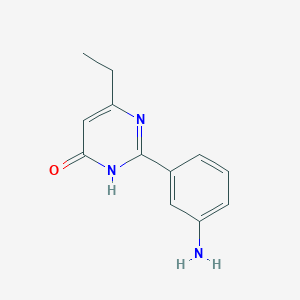 molecular formula C12H13N3O B1418262 2-(3-氨基苯基)-6-乙基-3,4-二氢嘧啶-4-酮 CAS No. 1118787-02-2
