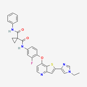 1,1-Cyclopropanedicarboxamide, N-[4-[[2-(1-ethyl-1H-imidazol-4-yl)thieno[3,2-b]pyridin-7-yl]oxy]-3-fluorophenyl]-N'-phenyl-