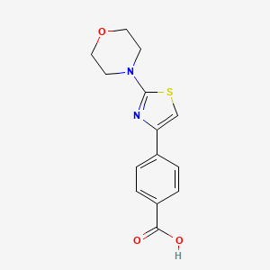 molecular formula C14H14N2O3S B14182671 Benzoic acid, 4-[2-(4-morpholinyl)-4-thiazolyl]- CAS No. 860344-51-0