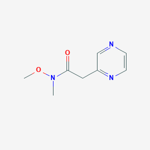 molecular formula C8H11N3O2 B14182686 N-Methoxy-N-methyl-2-(pyrazin-2-YL)acetamide CAS No. 1060815-24-8