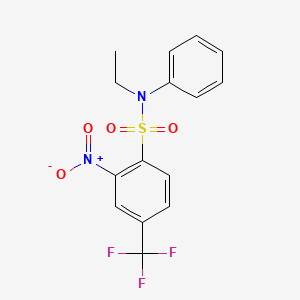 N-Ethyl-2-nitro-N-phenyl-4-(trifluoromethyl)benzene-1-sulfonamide