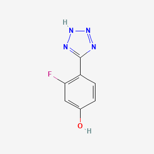 molecular formula C7H5FN4O B1418271 3-氟-4-(1H-1,2,3,4-四唑-5-基)苯酚 CAS No. 874815-06-2