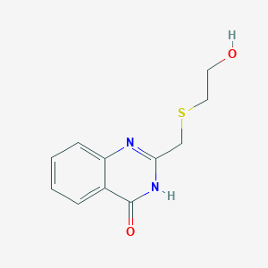 molecular formula C11H12N2O2S B1418272 2-{[(2-羟乙基)硫代]甲基}喹唑啉-4-醇 CAS No. 874606-65-2