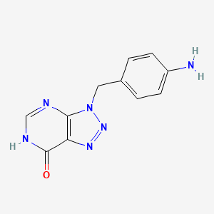 molecular formula C11H10N6O B1418273 3-(4-氨基苄基)-3H-[1,2,3]三唑并[4,5-d]嘧啶-7-醇 CAS No. 1216756-19-2